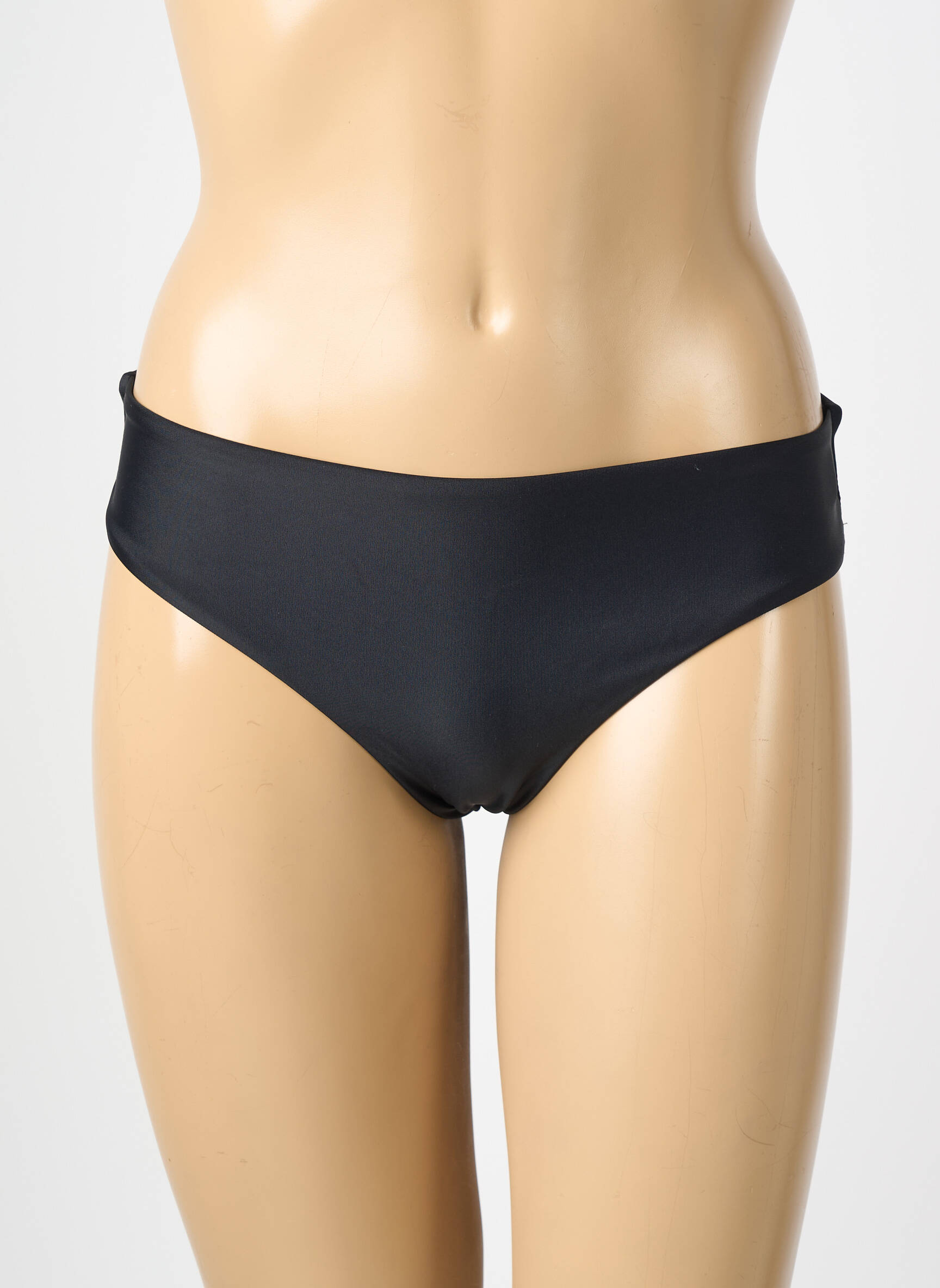 Bas de maillot de bain tissage satiné culotte noir MOLLY BRACKEN femme