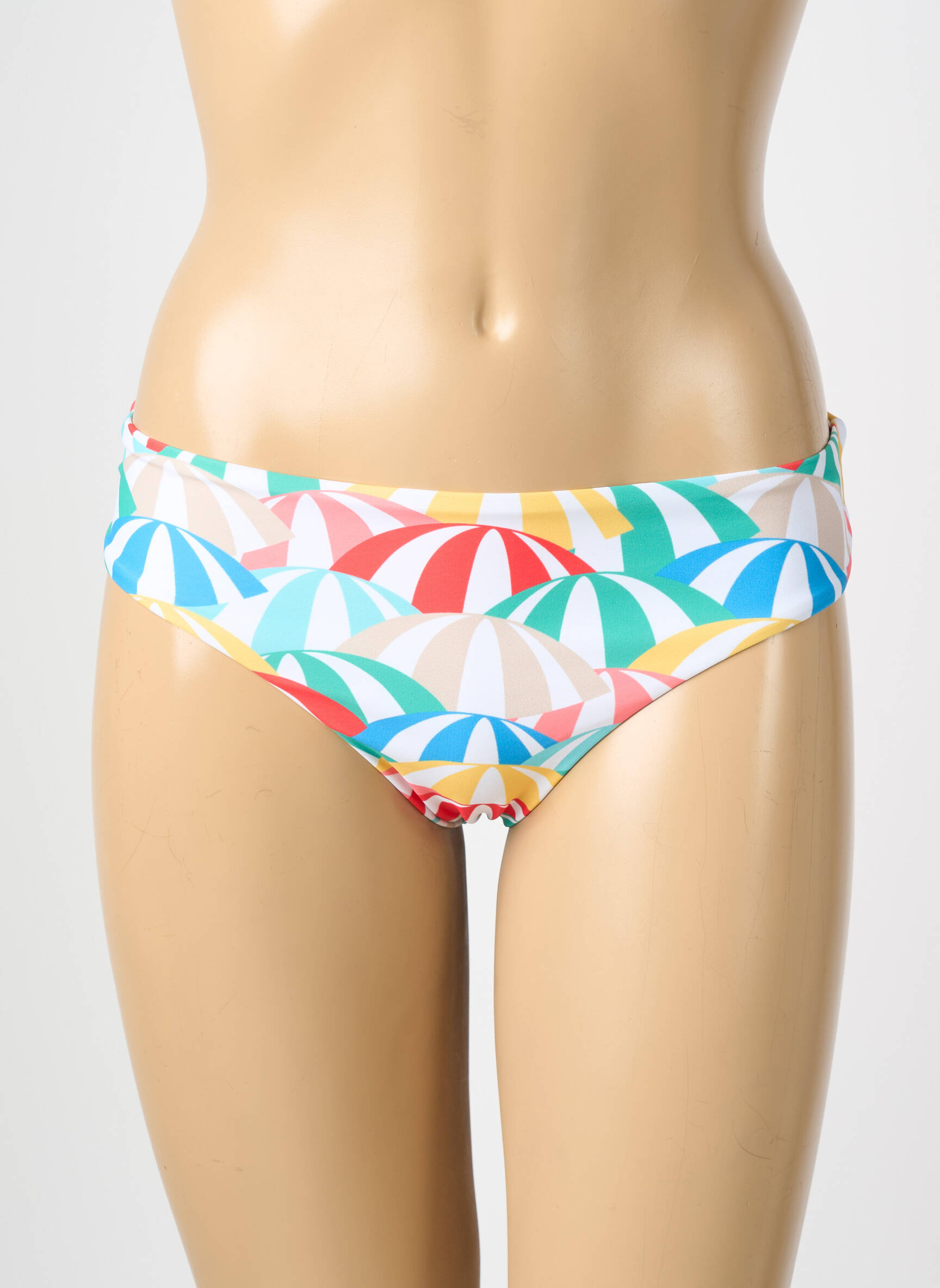 Bas de maillot de bain imprimé fantaisie culotte bleu MOLLY BRACKEN femme