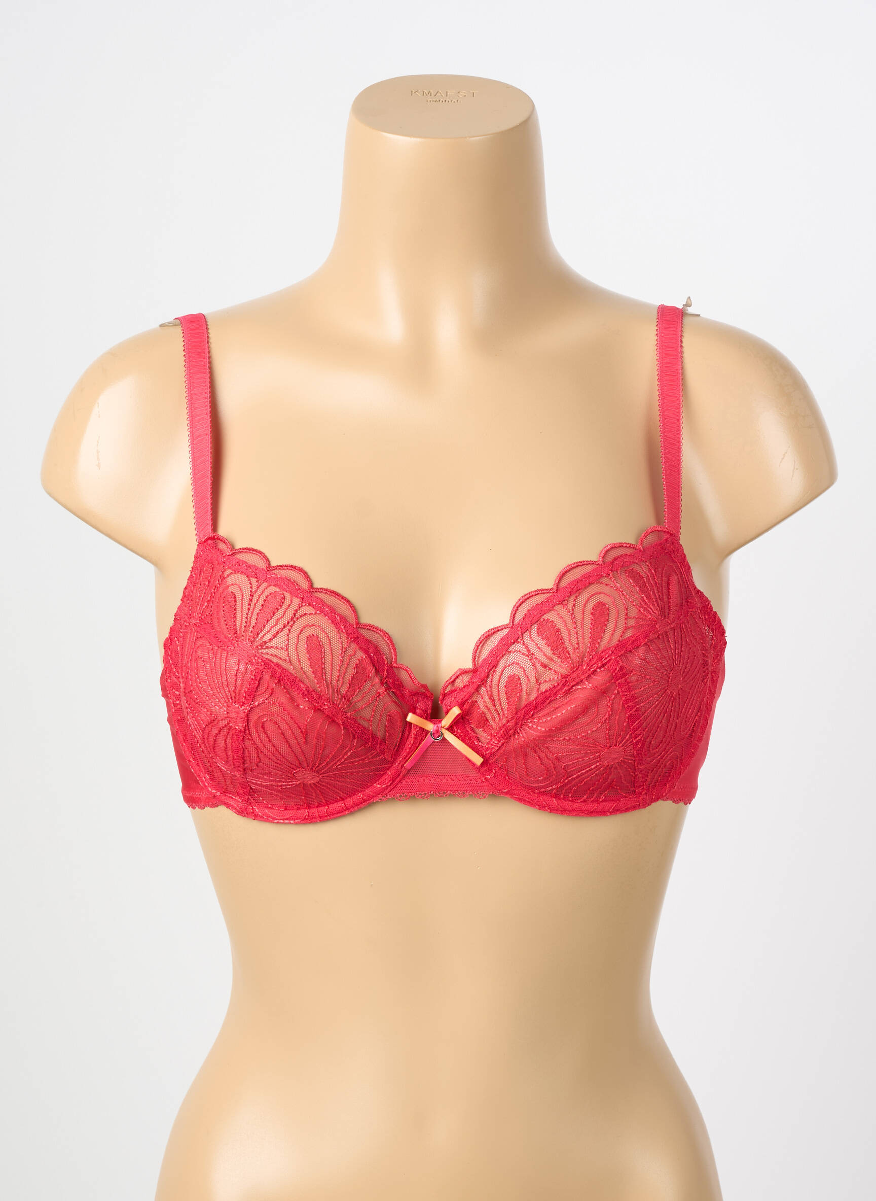 Soutien-gorge broderie haut soutien-gorge emboitant rose BARBARA femme
