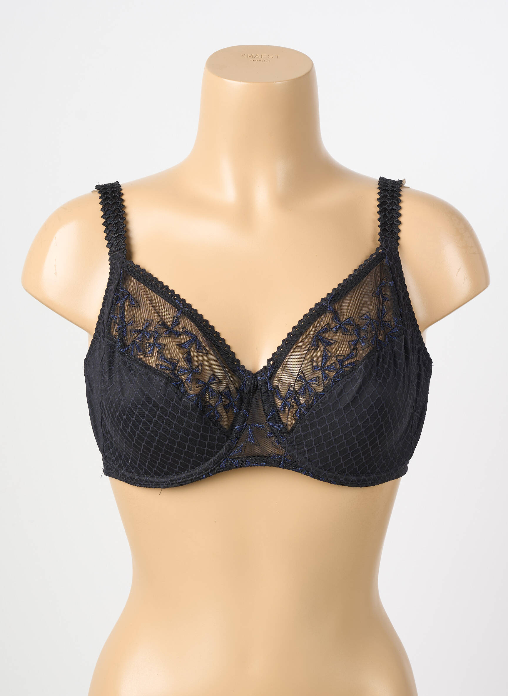 Soutien-gorge broderie haut soutien-gorge emboitant noir CHANTELLE femme