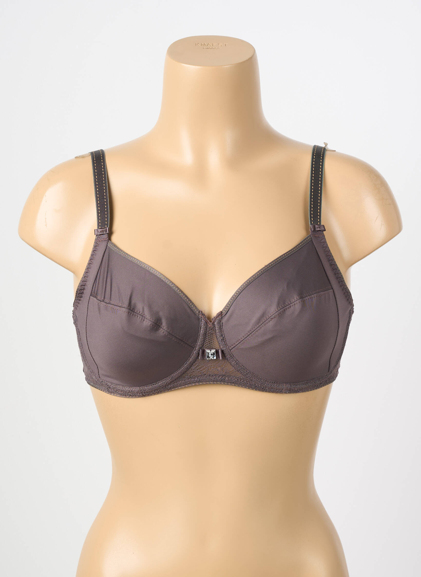 Soutien-gorge effet matière satinée haut soutien-gorge emboitant gris CHANTELLE femme