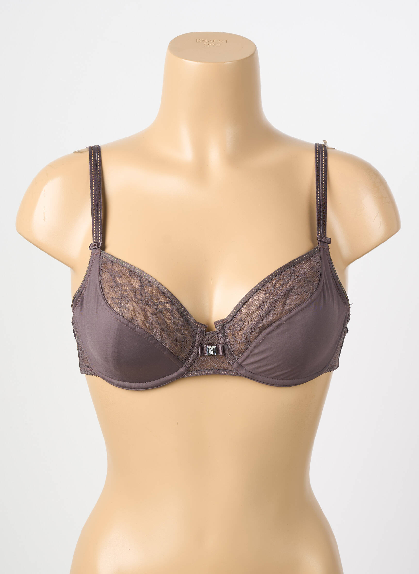 Soutien-gorge effet matière satinée haut soutien-gorge emboitant gris CHANTELLE femme