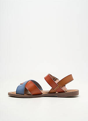 Sandales/nu pieds matière lisse talon plat jusqu'à 3cm marron REFRESH femme