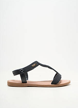 Sandales/nu pieds chiquet talon plat jusqu'à 3cm noir LPB LES PETITES BOMBES  femme