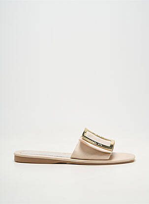 Mules/sabots chiquet talon plat jusqu'à 3cm beige LPB LES PETITES BOMBES  femme