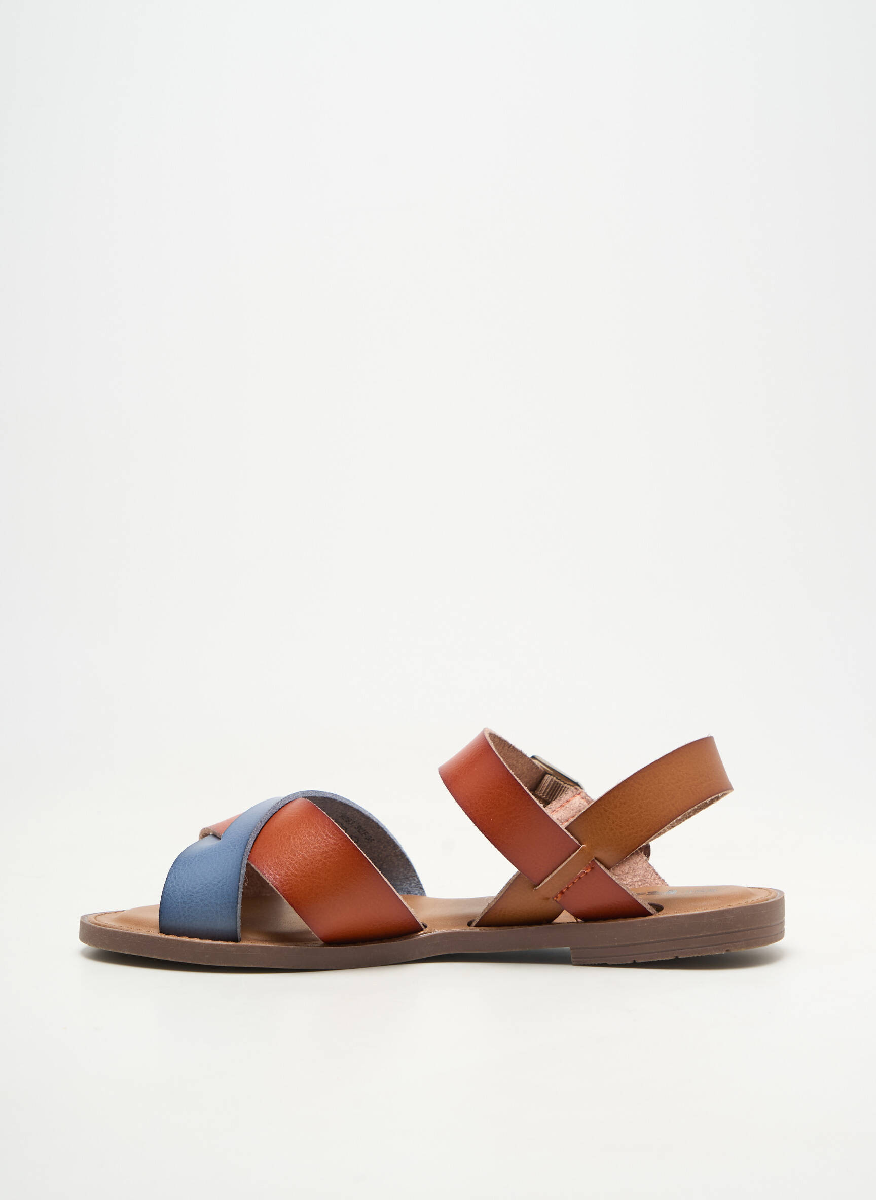 Sandales/nu pieds matière lisse talon plat jusqu'à 3cm marron REFRESH femme
