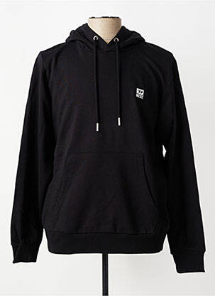 Sweat-shirt à capuche tissage jersey manches longues noir DIESEL homme