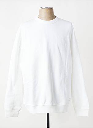 Sweat-shirt stretch manches longues blanc TOMMY HILFIGER homme