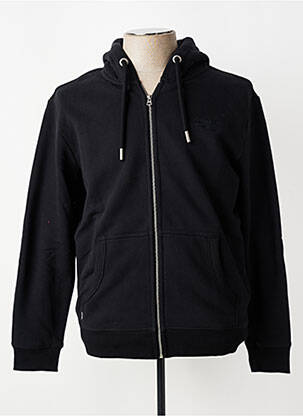 Veste casual poches noir SUPERDRY homme