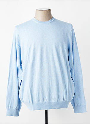 Pull stretch manches longues bleu FACONNABLE homme