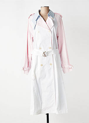 Trench poches sans capuche blanc TOMMY HILFIGER femme