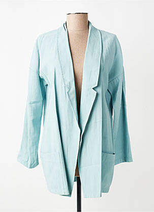 Veste casual coupe droite bleu LA FEE MARABOUTEE femme