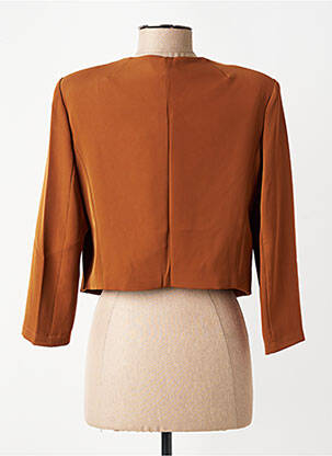 Veste casual col rond marron LA FEE MARABOUTEE femme