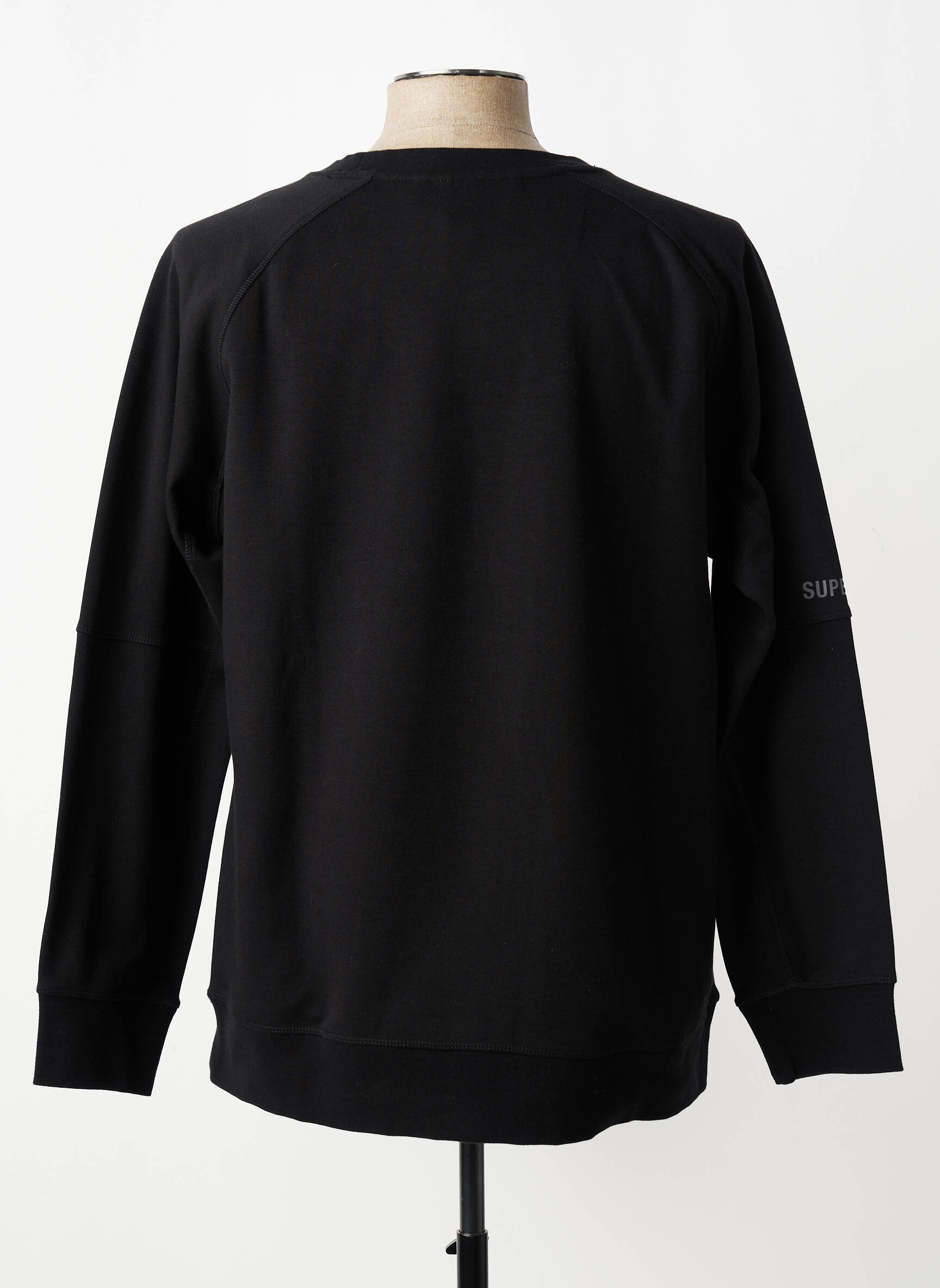 Sweat-shirt stretch manches longues noir SUPERDRY homme