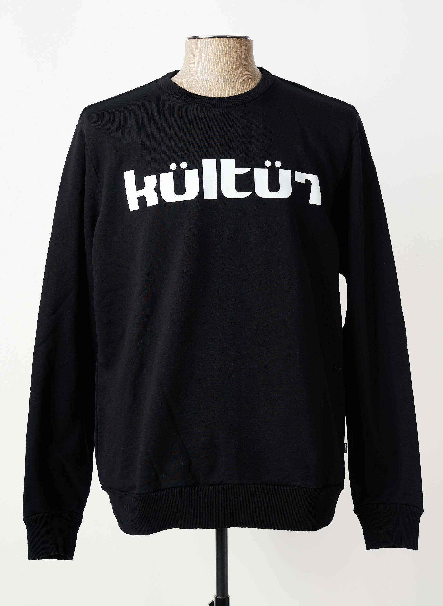 Sweat-shirt stretch manches longues noir DIESEL homme