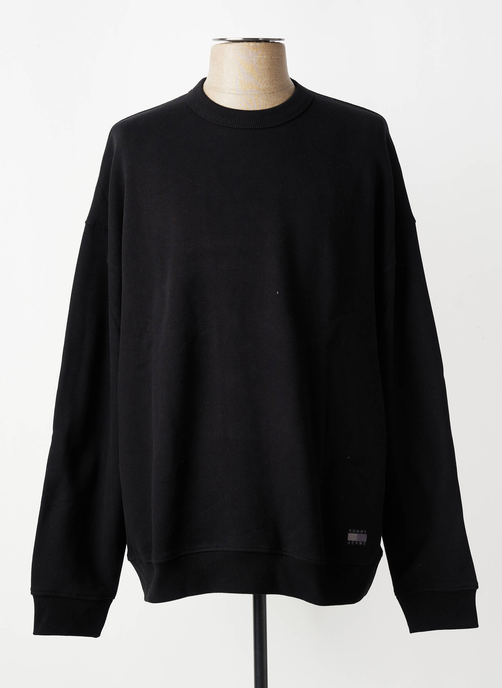 Sweat-shirt stretch manches longues noir TOMMY HILFIGER homme