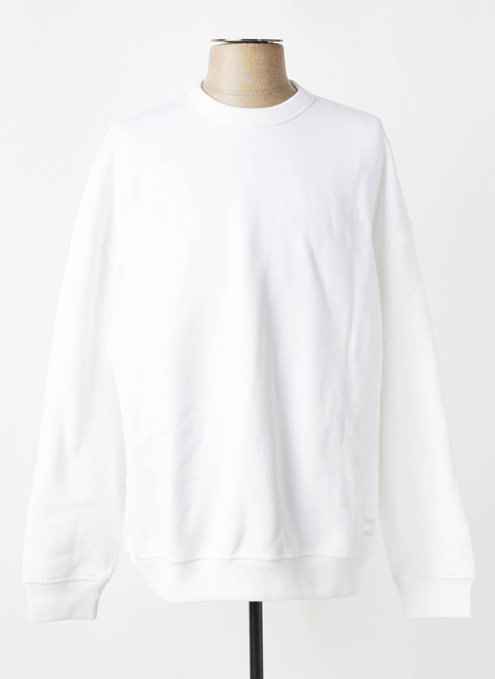 Sweat-shirt stretch manches longues blanc TOMMY HILFIGER homme
