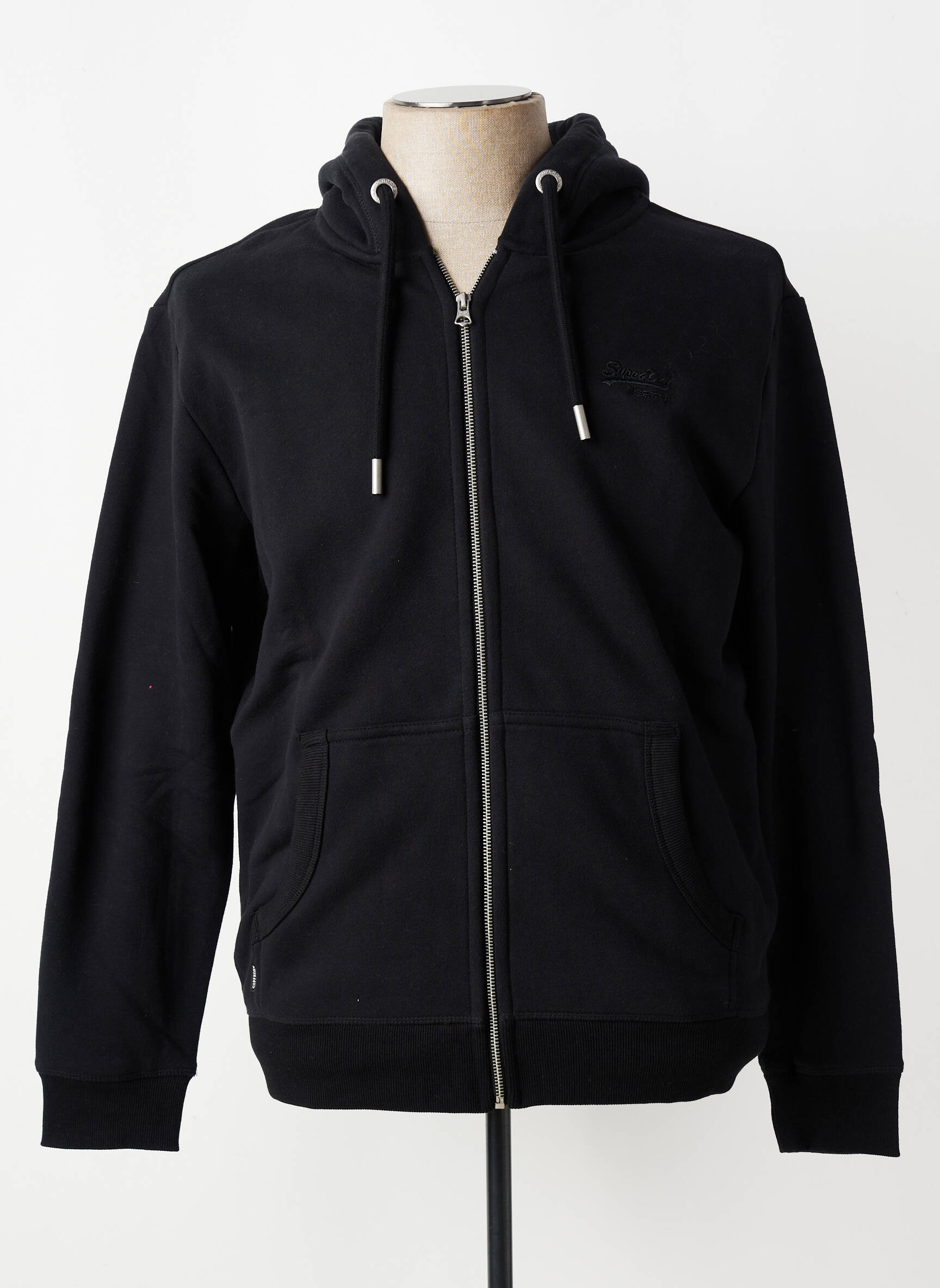 Veste casual poches noir SUPERDRY homme