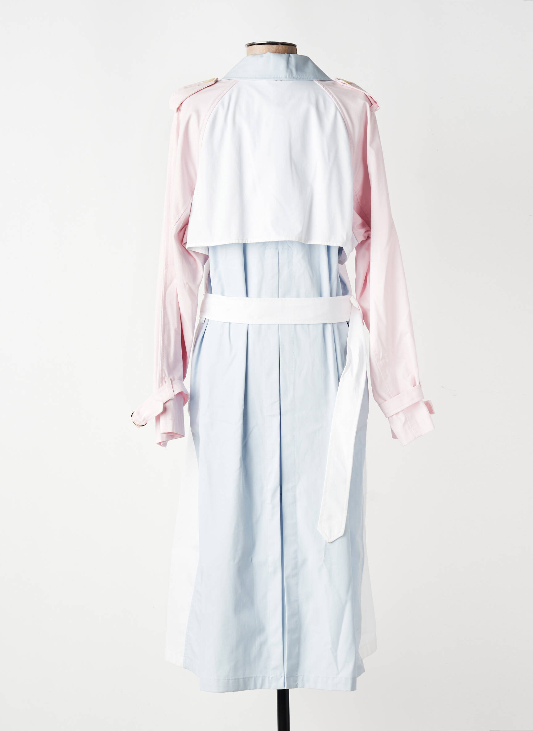 Trench poches sans capuche blanc TOMMY HILFIGER femme
