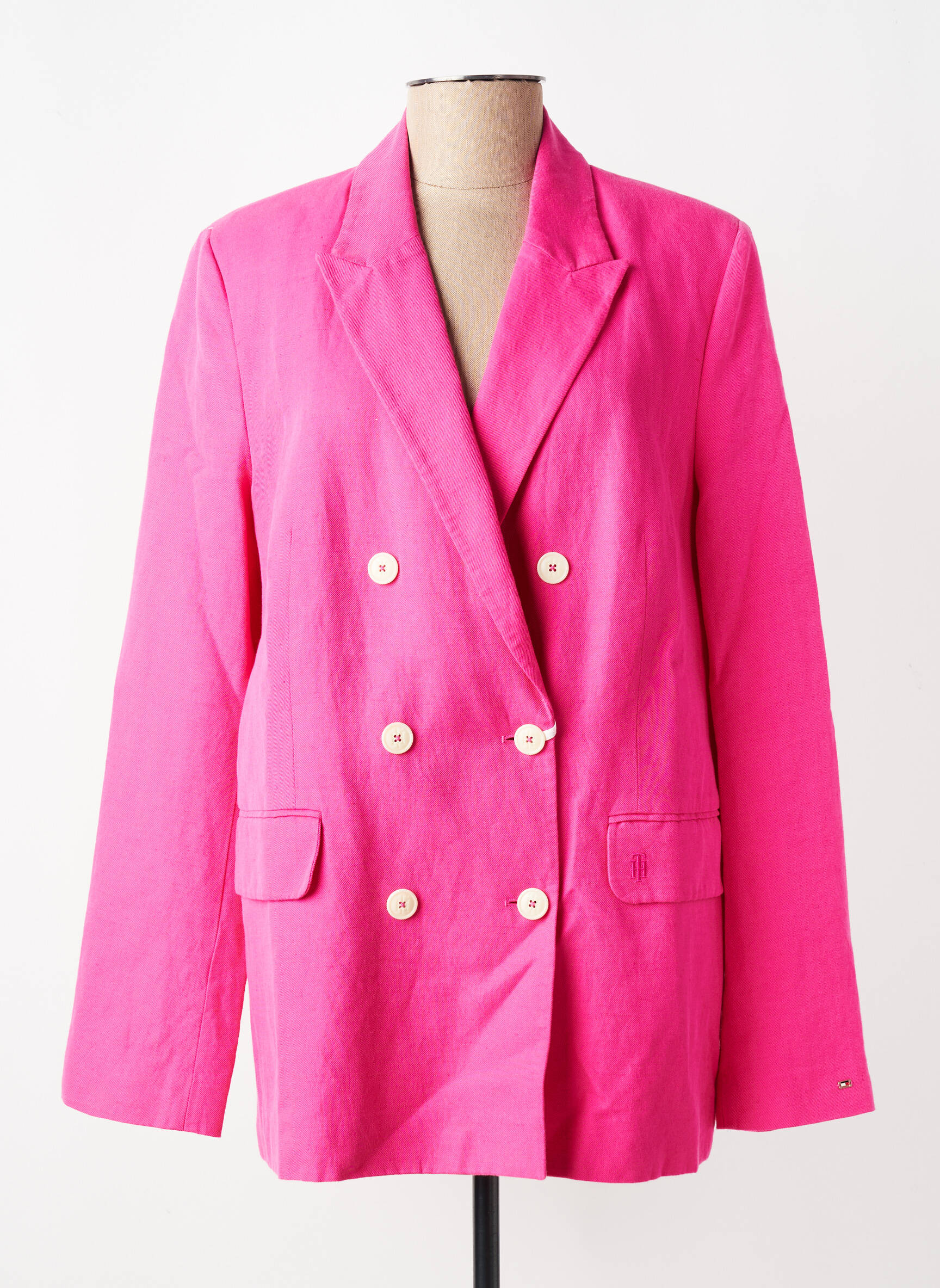 Veste chic fausses poches rose TOMMY HILFIGER femme