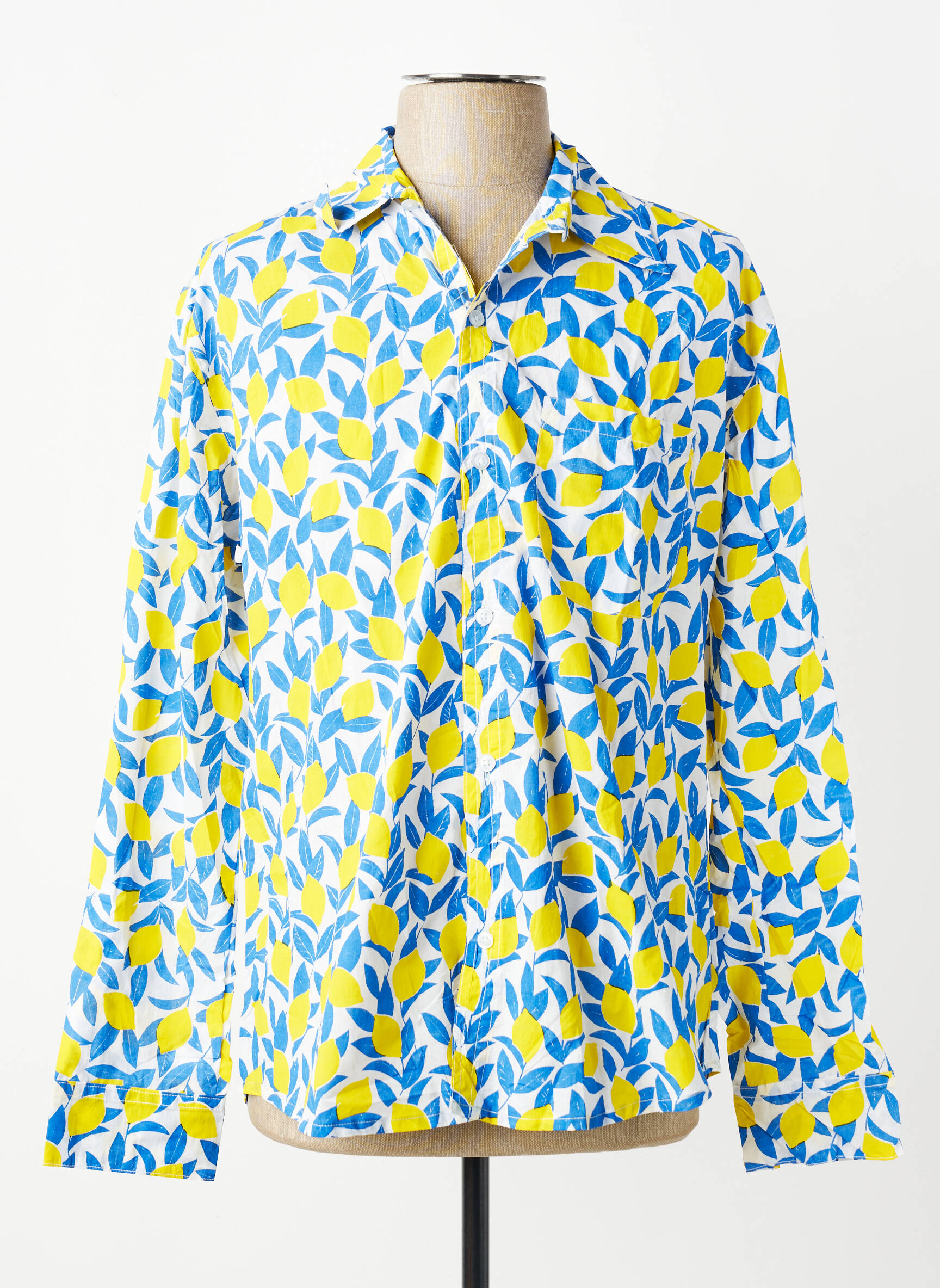 Chemise manches longues imprimé fantaisie bleu SINOE BY BAMBOO'S homme