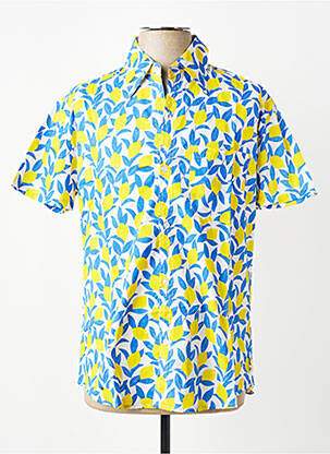 Chemise manches courtes imprimé fantaisie bleu SINOE BY BAMBOO'S homme