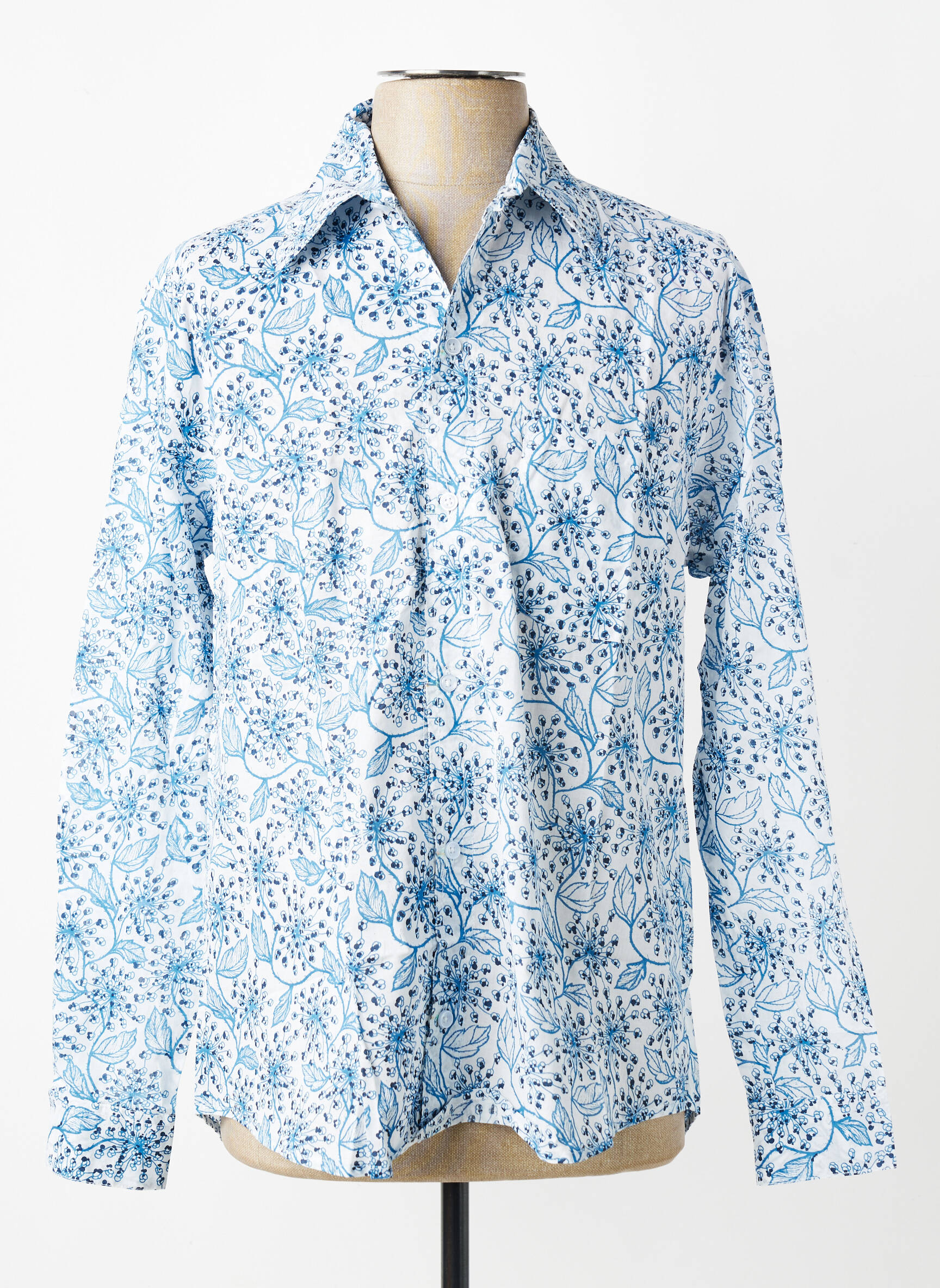 Chemise manches longues imprimé fantaisie bleu SINOE BY BAMBOO'S homme