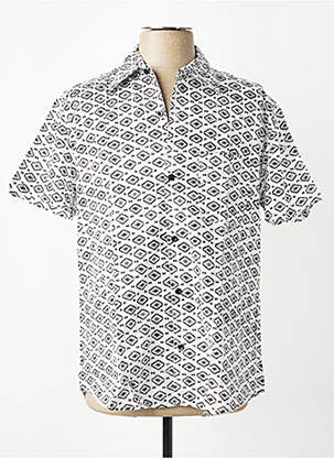Chemise manches courtes imprimé fantaisie blanc SINOE BY BAMBOO'S homme