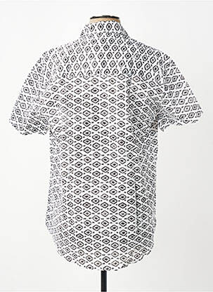 Chemise manches courtes imprimé fantaisie blanc SINOE BY BAMBOO'S homme