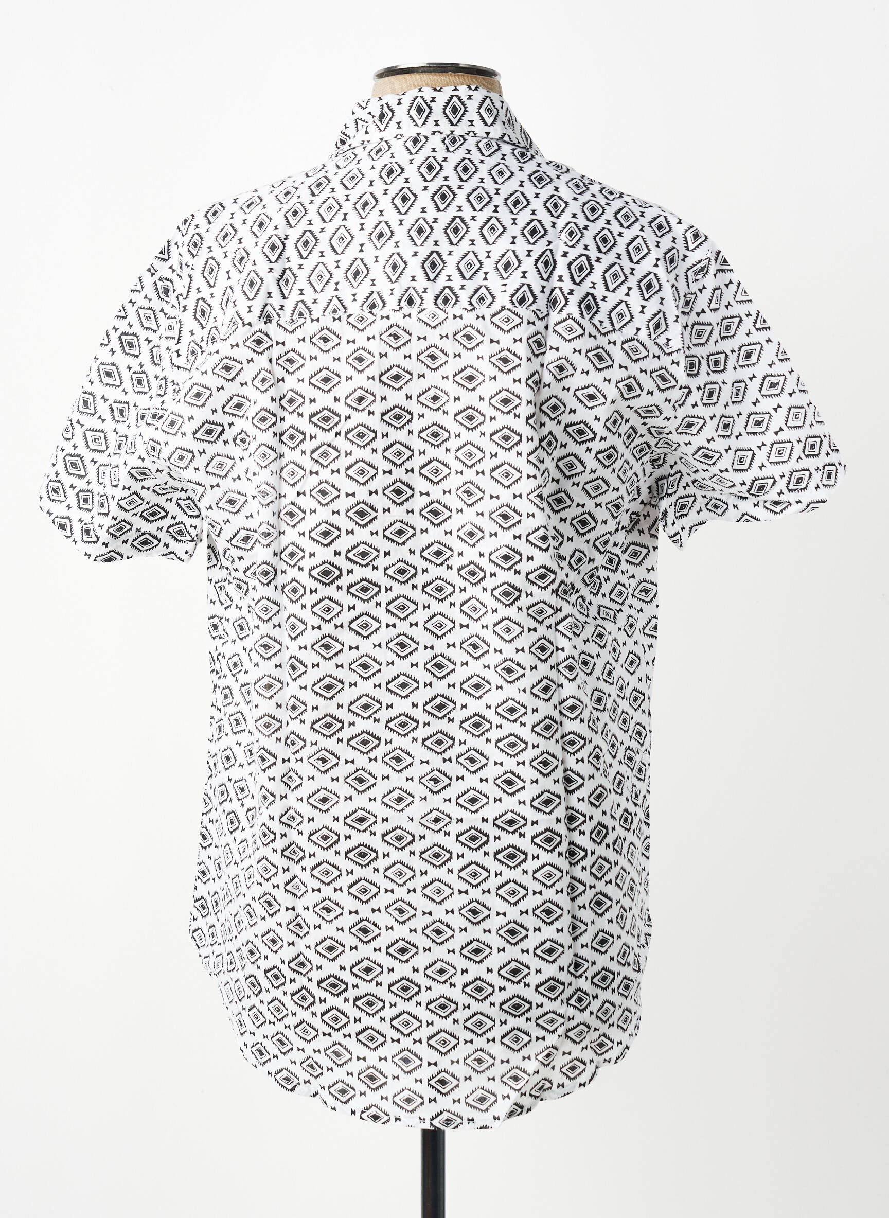 Chemise manches courtes imprimé fantaisie blanc SINOE BY BAMBOO'S homme