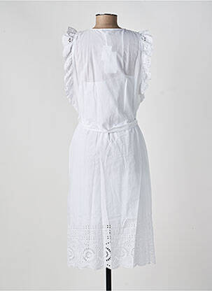 Robe mi-longue manches courtes manches courtes blanc TOMMY HILFIGER femme