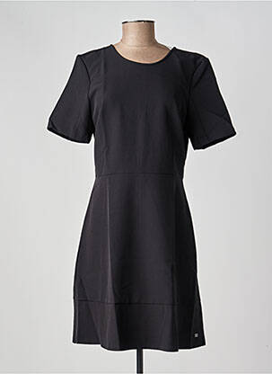 Robe courte fermeture zippée au dos manches courtes noir TOMMY HILFIGER femme