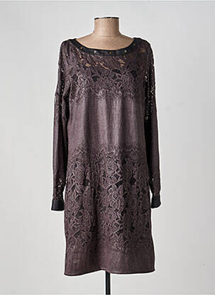 Robe mi-longue manches longues manches longues gris MADO ET LES AUTRES femme