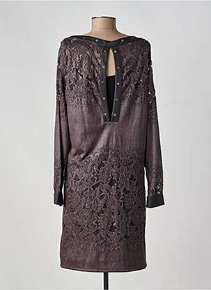 Robe mi-longue manches longues manches longues gris MADO ET LES AUTRES femme