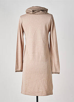 Robe pull col boule manches longues marron FUEGO WOMAN femme