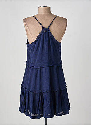 Robe courte coupe fluide fines bretelles bleu SUPERDRY femme