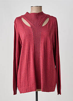 Pull tissage chiné manches longues rouge ZAPA femme