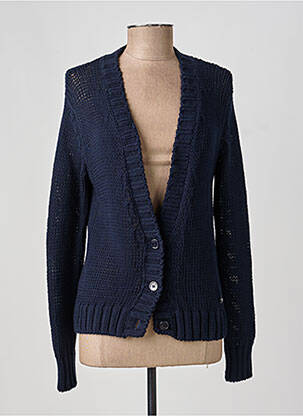 Gilet manches longues resserrée sur le bas bleu TRUSSARDI JEANS femme