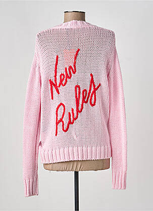 Gilet manches longues resserrée sur le bas rose TRUSSARDI JEANS femme
