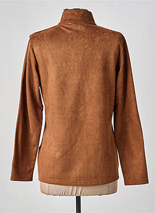 Veste casual tissage suedine marron KALISSON femme