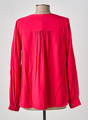 Blouse tissage popeline manches longues rose TOMMY HILFIGER femme