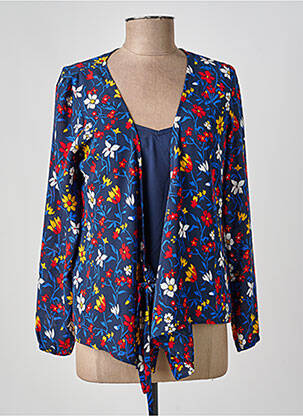 Blouse légère et transparente manches longues bleu TOMMY HILFIGER femme