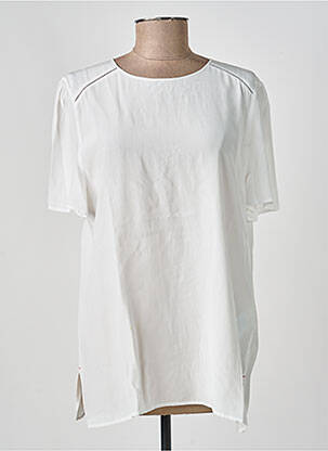 Top coupe fluide manches courtes blanc TOMMY HILFIGER femme