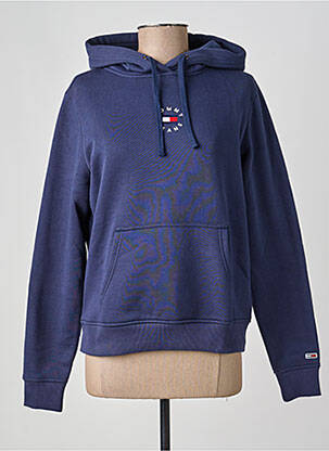 Sweat-shirt à capuche broderie manches longues bleu TOMMY HILFIGER femme