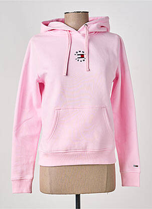 Sweat-shirt à capuche broderie manches longues rose TOMMY HILFIGER femme