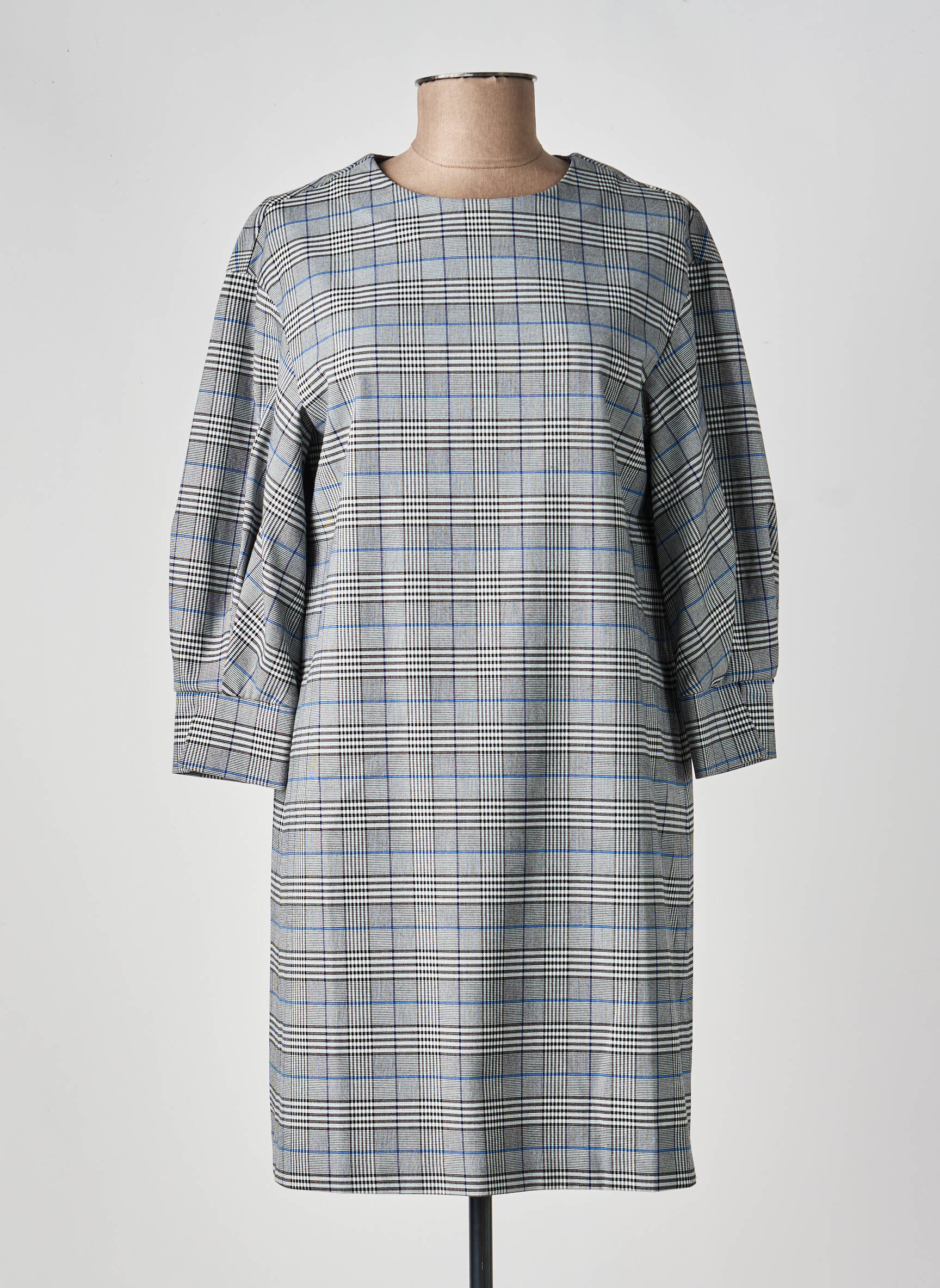 Robe courte manches 3/4 manches 3/4 gris TOMMY HILFIGER femme