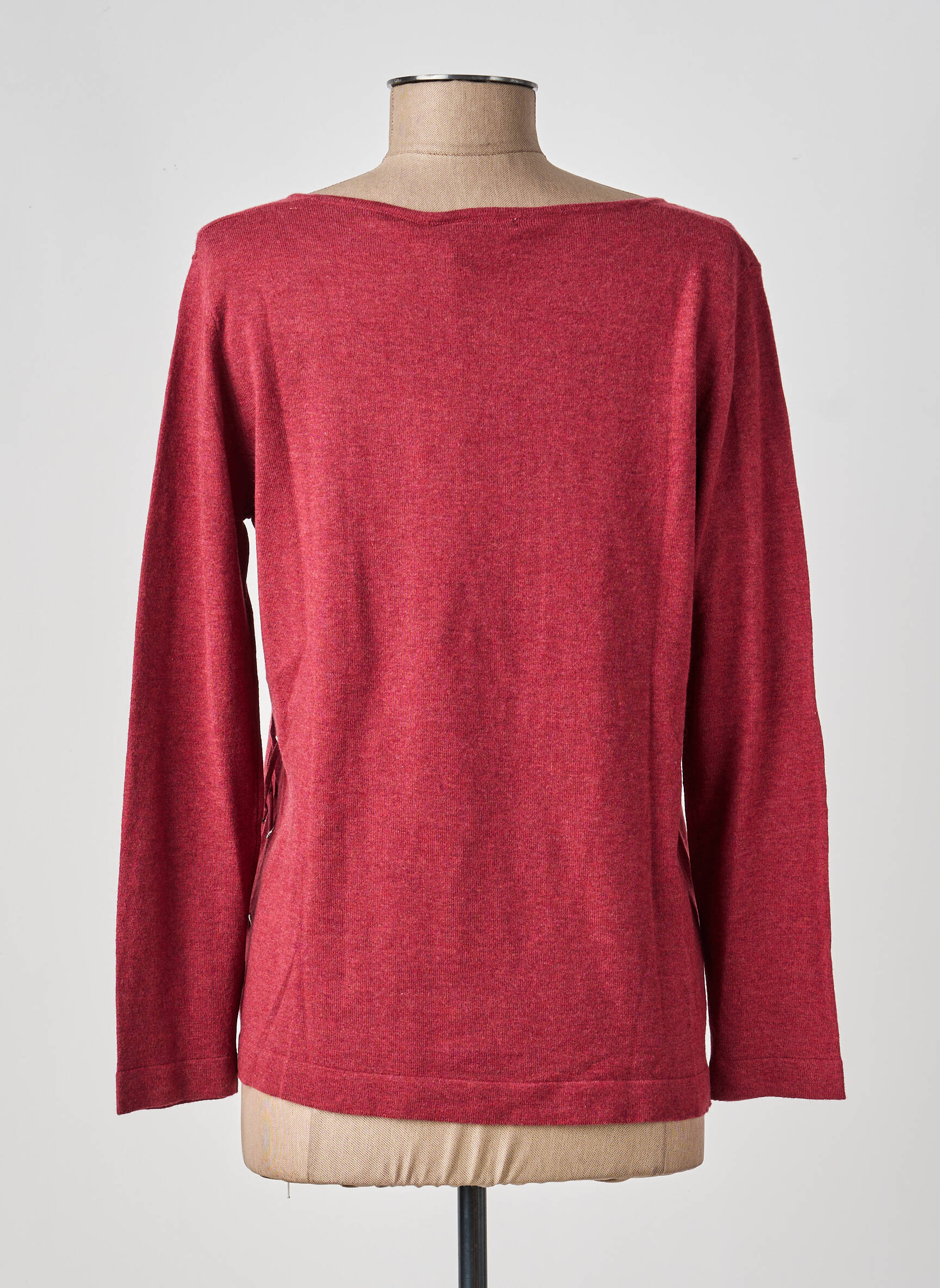 Pull tissage chiné manches longues rouge ZAPA femme