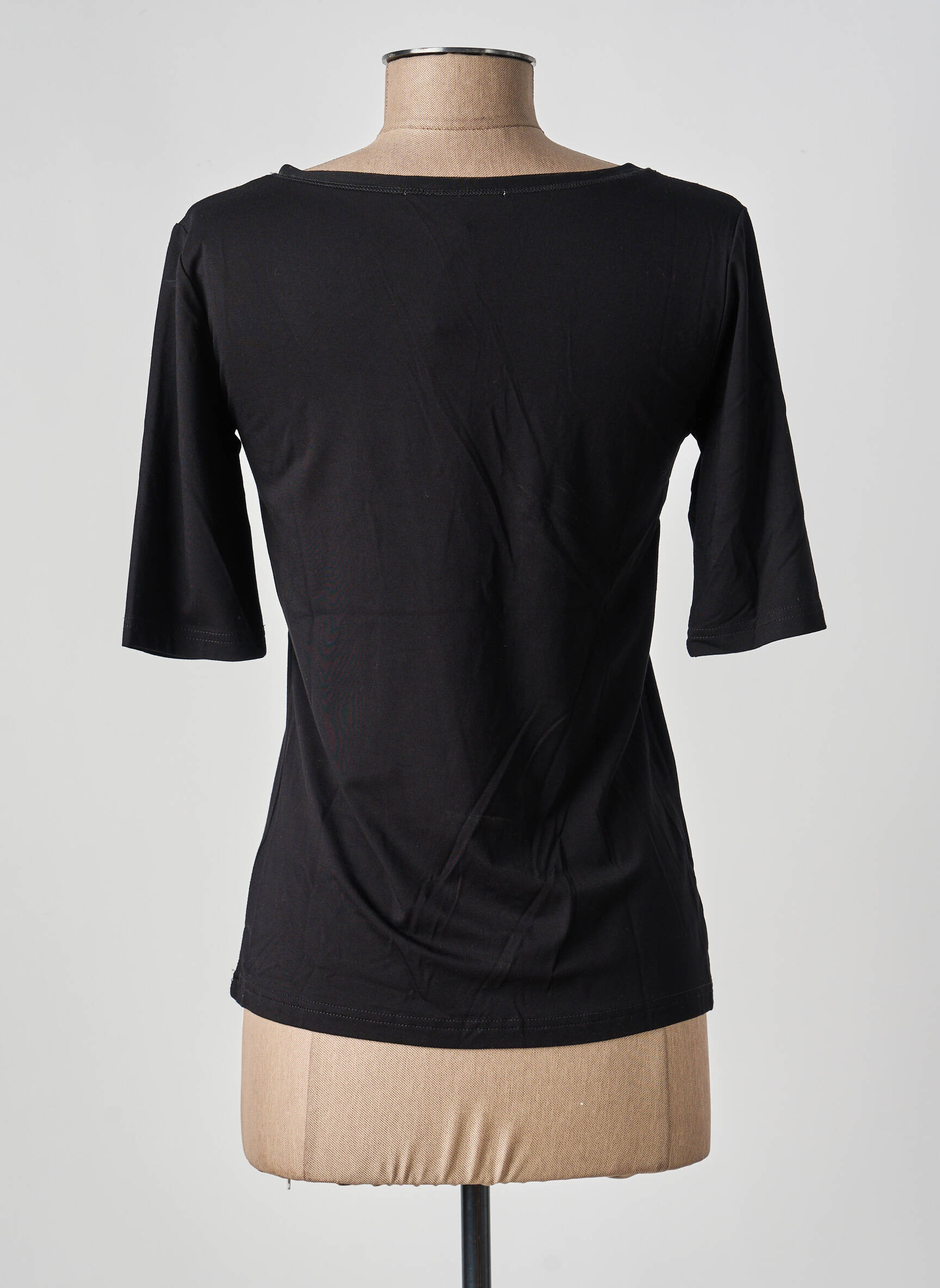 T-shirt sérigraphie avec strass manches courtes noir FUEGO WOMAN femme