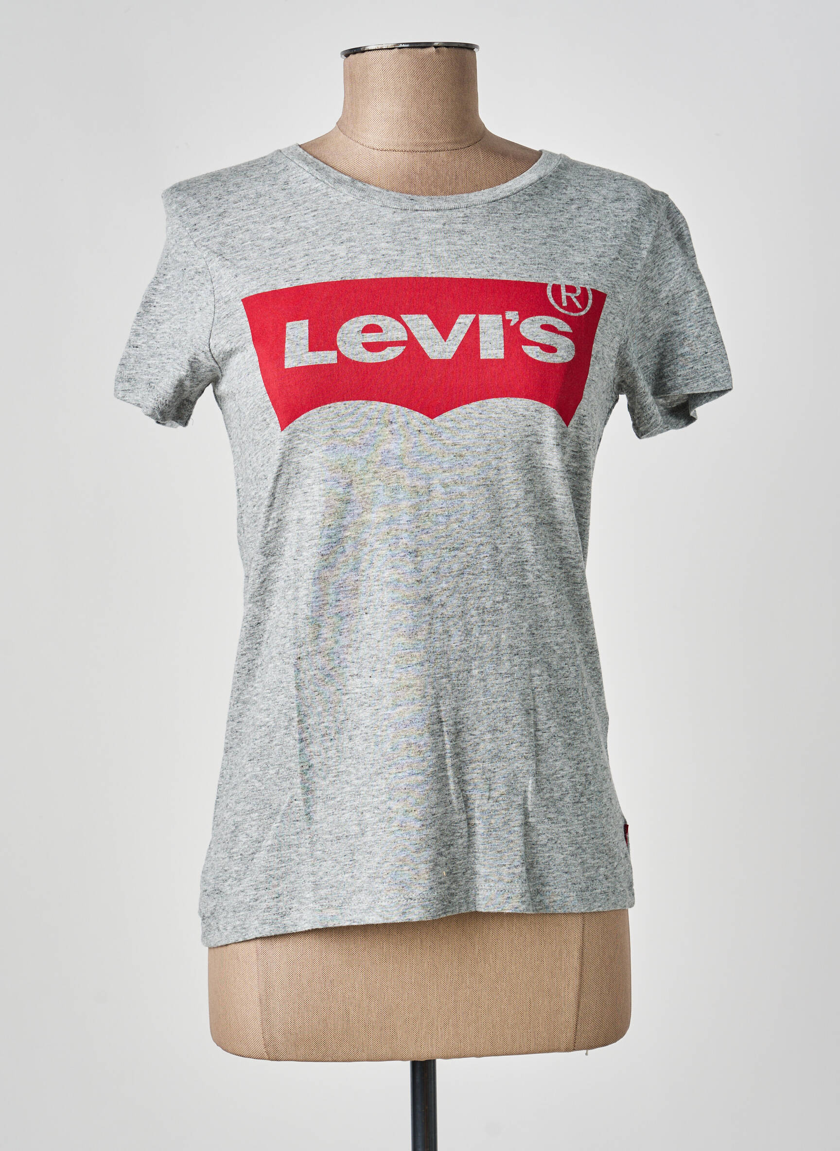 T-shirt sérigraphie manches courtes gris LEVI'S femme