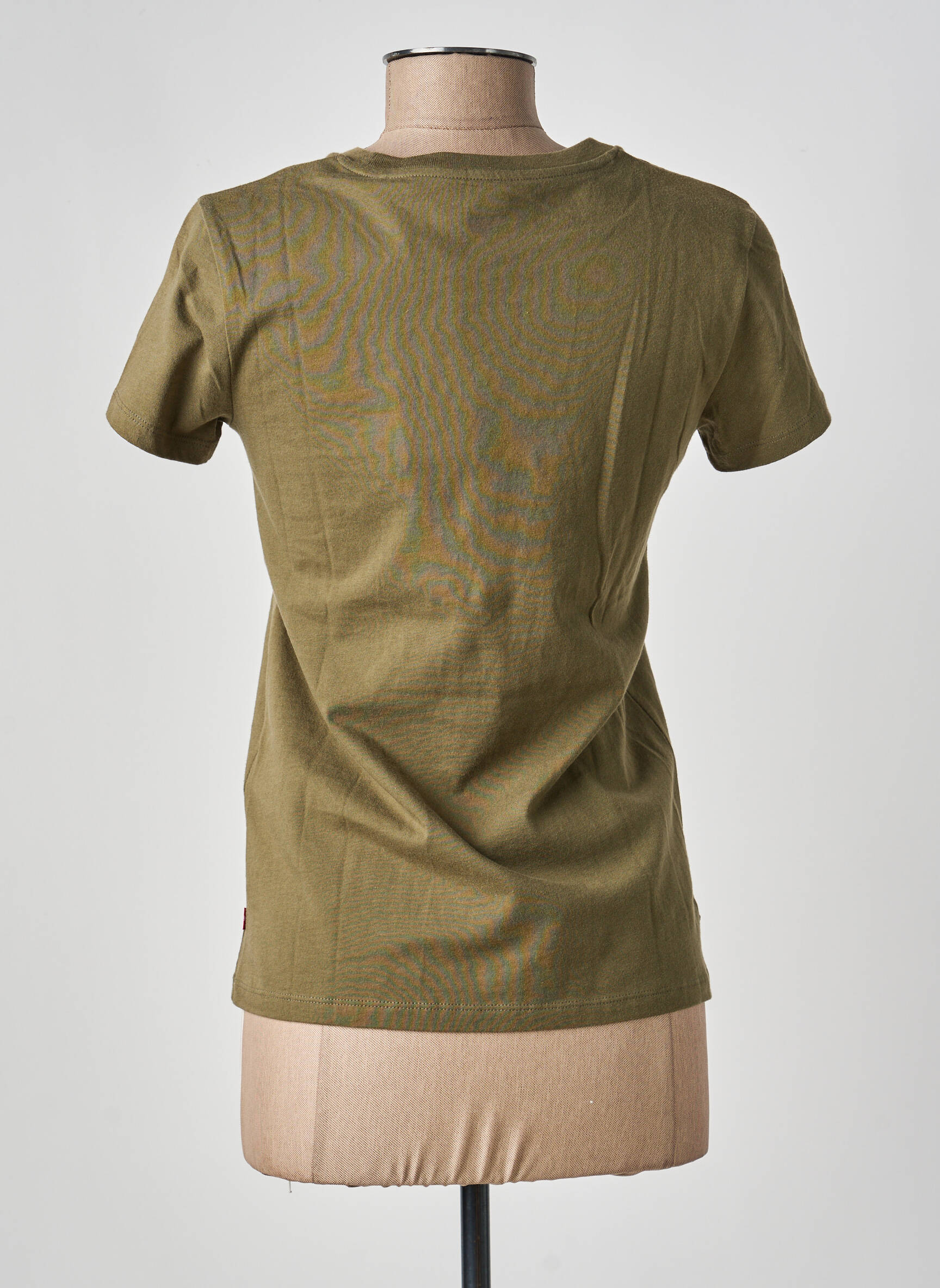 T-shirt sérigraphie floquée manches courtes vert LEVI'S femme
